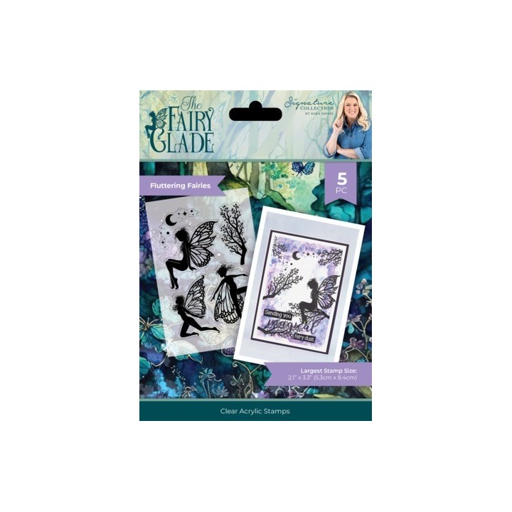 (SS-FG-CA-ST-FLFA)Crafter's Companion Fairy Glade Acrylic Stamp Fluttering Fairies