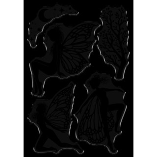 (SS-FG-CA-ST-FLFA)Crafter's Companion Fairy Glade Acrylic Stamp Fluttering Fairies