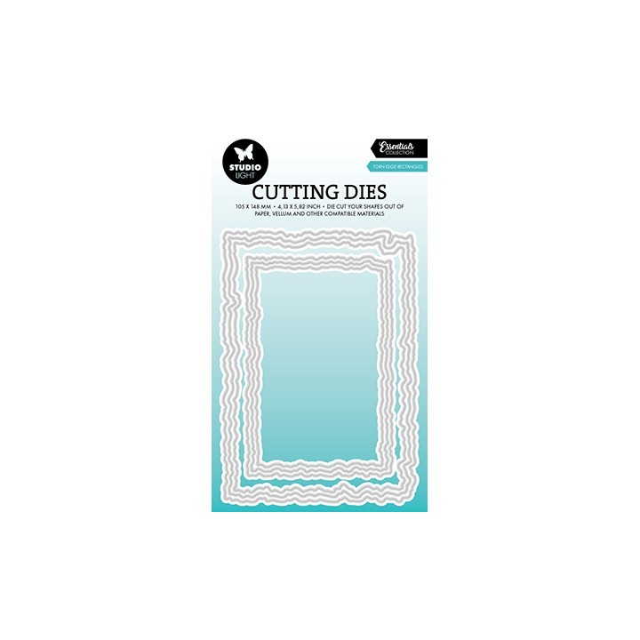 (SL-ES-CD916)Studio Light SL Cutting Die Torn edge rectanges Essentials nr.916