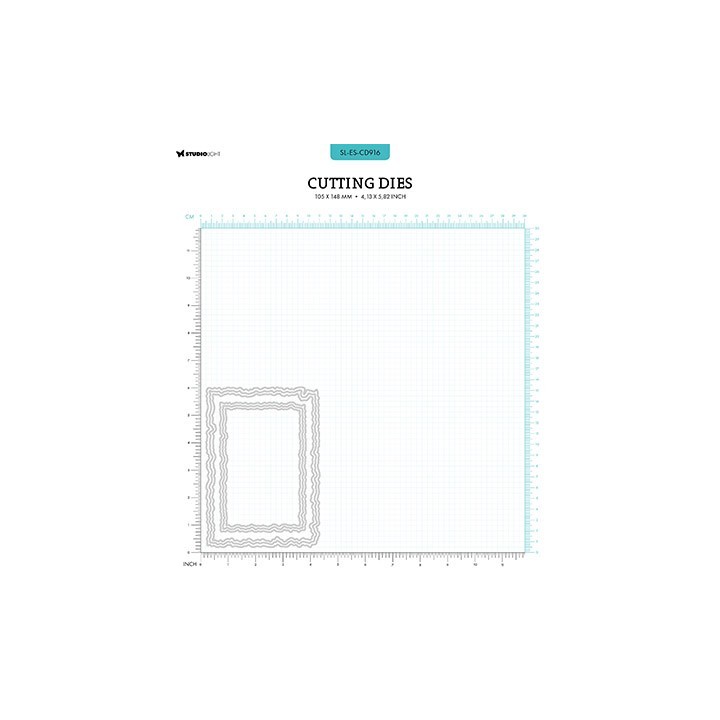 (SL-ES-CD916)Studio Light SL Cutting Die Torn edge rectanges Essentials nr.916