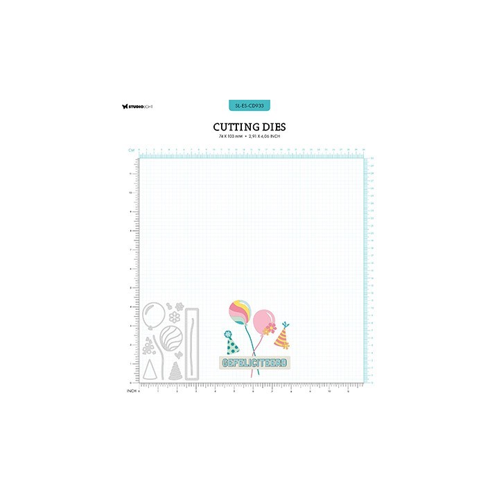 (SL-ES-CD933)Studio Light SL Cutting Die B-day balloons Essentials nr.933