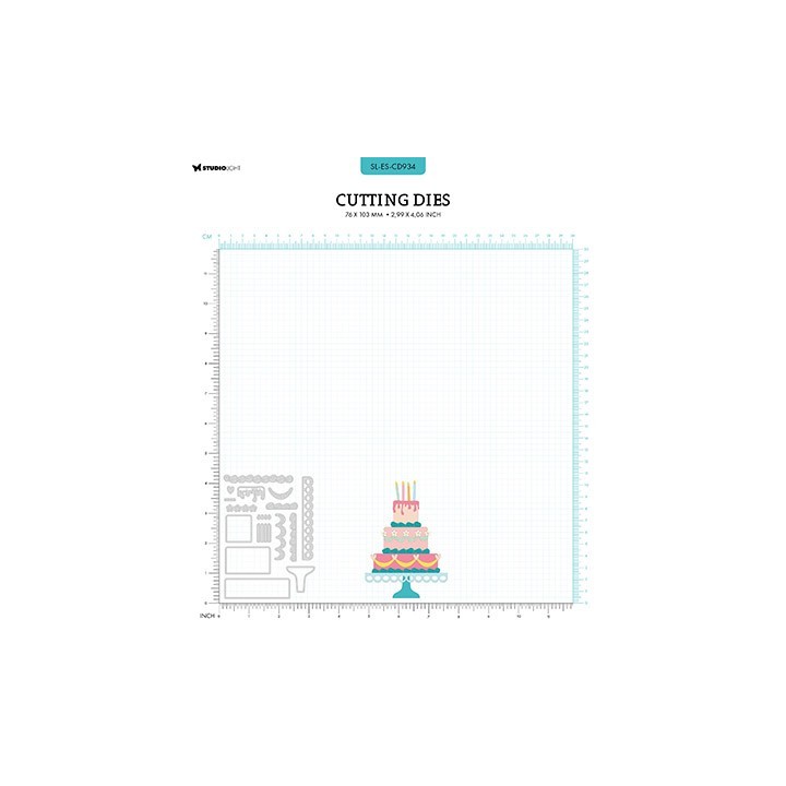 (SL-ES-CD934)Studio Light SL Cutting Die B-day cake Essentials nr.934