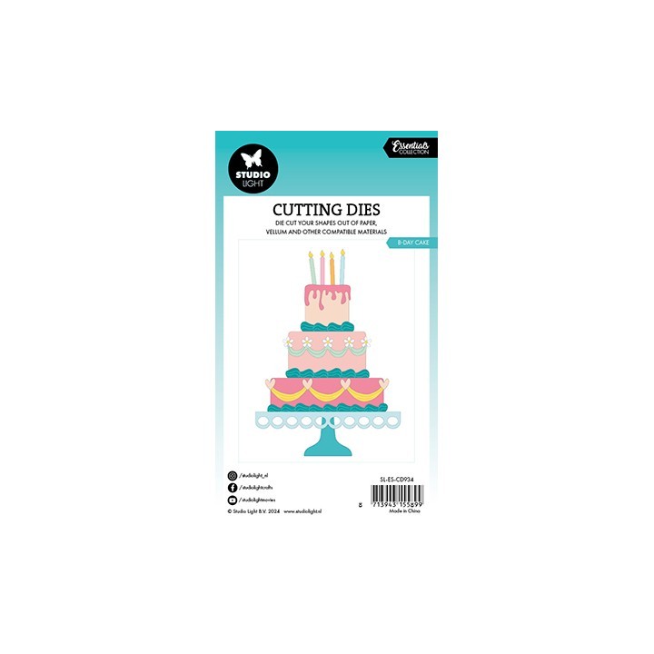 (SL-ES-CD934)Studio Light SL Cutting Die B-day cake Essentials nr.934