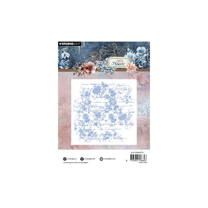 (SL-FF-STAMP770)Studio light SL Stamp Icy flowers Frozen Flowers nr.770