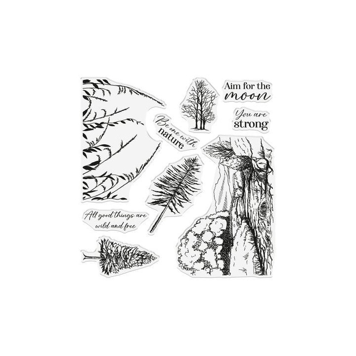 (SD-DEWN-STP-BOWN)Crafter's Companion Double Exposure Wild Nature Clear Stamps Be One with Nature