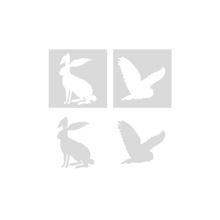 (SD-DEWN-STEN-WOWI)Crafter's Companion Double Exposure Wild Nature Stencil & Mask Woodland Wildlife