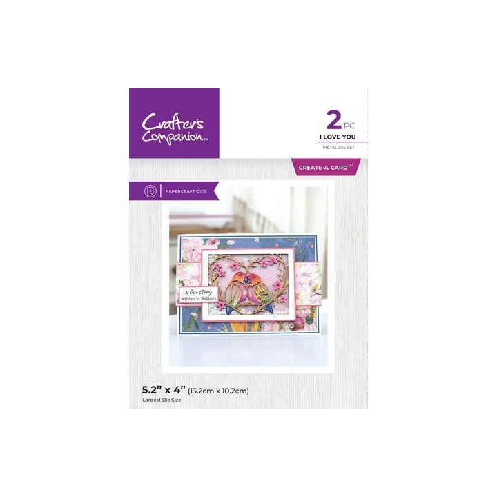 (CC-LB-MD-ILOY)Crafter's Companion Love Birds Metal Die I Love You