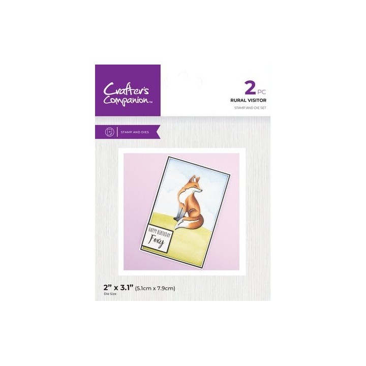 (CC-STD-RUVI)Crafter's Companion Outline Stamp & Die Rural Visitor