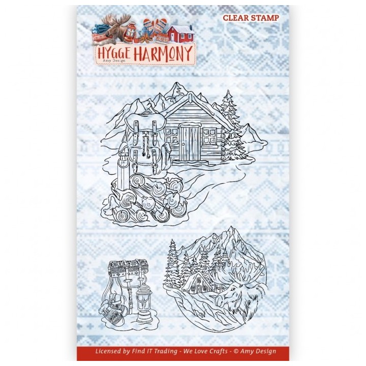 (ADCS10088)Clear Stamps - Amy Design - Hygge Harmony - Winter Mountains