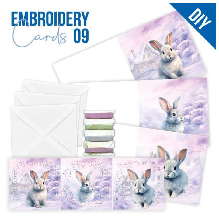 (STDOPP009)Stitch and Do Cards 9 - Berries Beauties - Rabbits