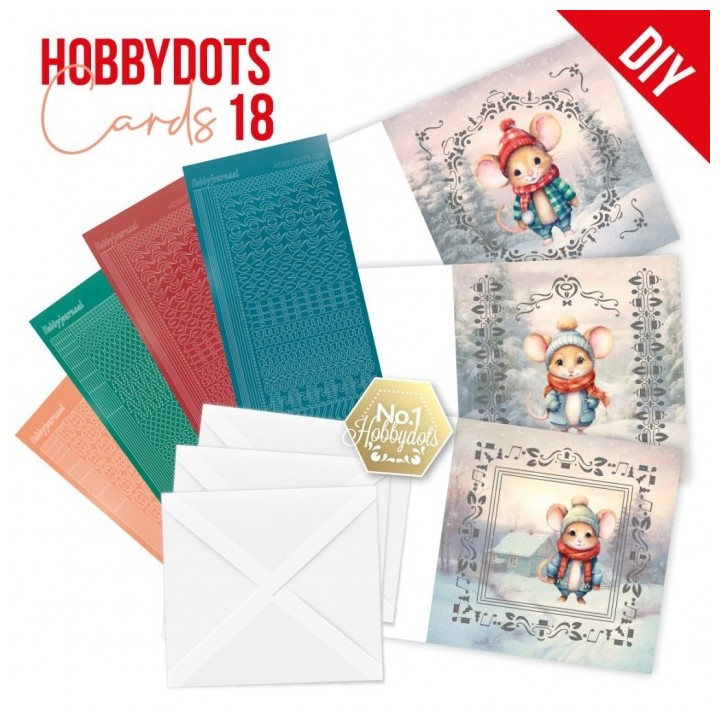 (DODOPP018)Dot and Do Cards 18 - Berries Beauties - Winter Mouse
