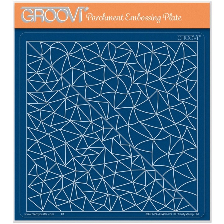 (GRO-PA-42407-03)Groovi Plate A5 Linda's Richelieu Lace Background
