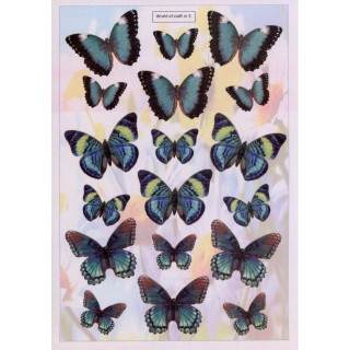 (WOC10003)Cutting Sheet - WOC - nr 03 - Blue Butterflies