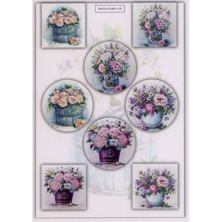(WOC10045)Cutting Sheet - WOC - nr 45 - Flower Pots