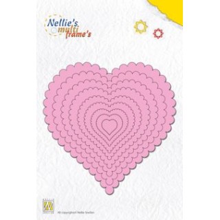 (MFD072)Multi Frame Die Large wavy heart