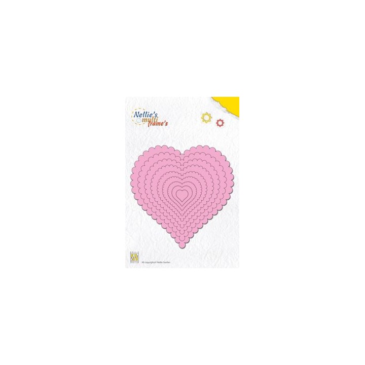 (MFD072)Multi Frame Die Large wavy heart