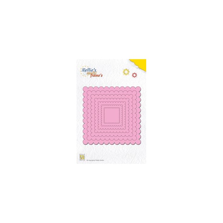 (MFD073)Multi Frame Die Large wavy square