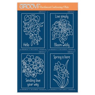 (GRO-FL-42460-XX)Groovi plate Mini Makes - Floral