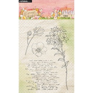 (SL-SM-STAMP773)Studio light Stamp Florals Spring Meadow nr.773