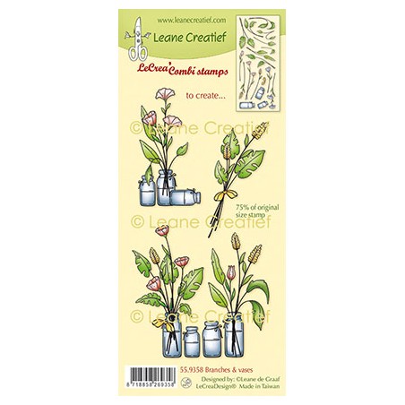 (55.9358)LeCrea - Combi clear stamp Branches & vases