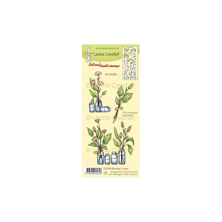 (55.9358)LeCrea - Combi clear stamp Branches & vases