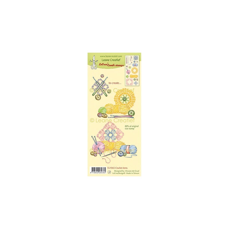 (55.9365)LeCrea - Combi clear stamp Crochet items (55.9365)LeCrea - Combi clear stamp Crochet items