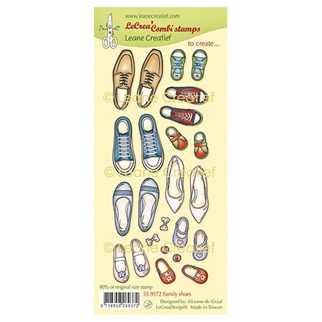 (55.9372)LeCrea - Combi clear stamp Family shoes