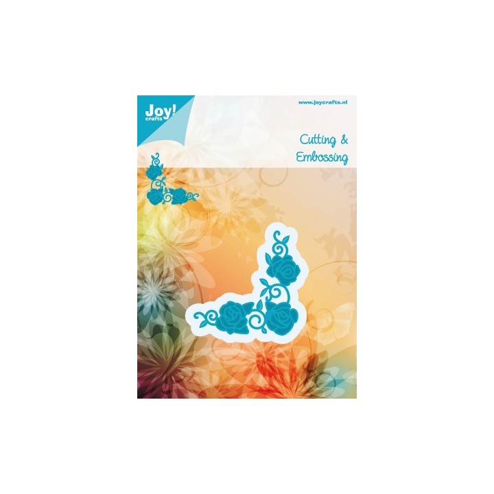 (6002/0347)Cutting & Embossing stencil rozen hoek