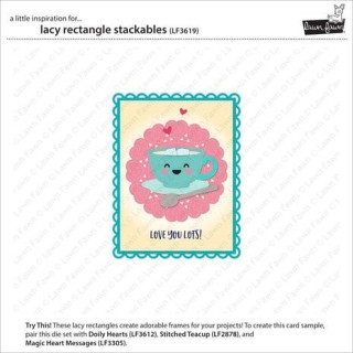 (LF3619)Lawn cuts Lacy Rectangle Stackables Lawn Cuts Dies
