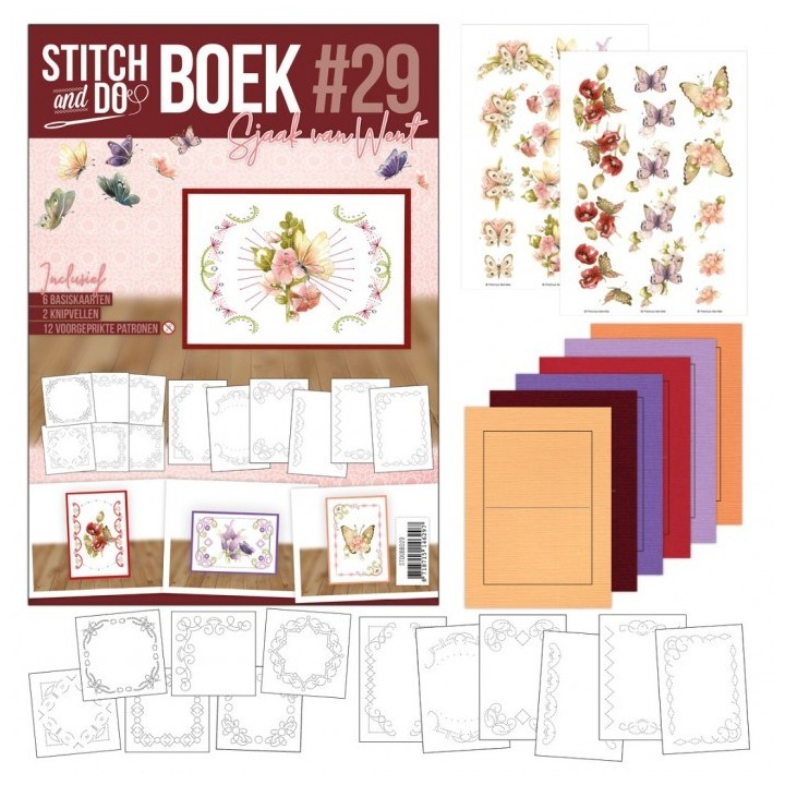 (STDOBB029)Stitch and Do Boek A6 29 - Butterflies