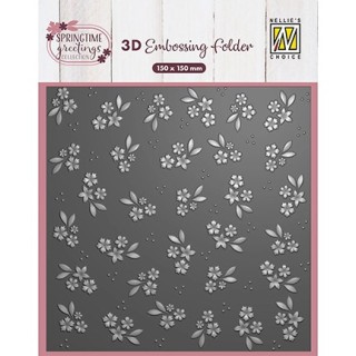 (EF3D114)Nellie's Choice Embossing Spring Flowers