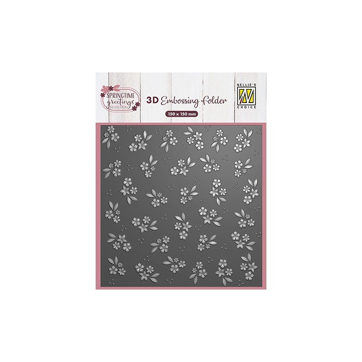 (EF3D114)Nellie's Choice Embossing Spring Flowers