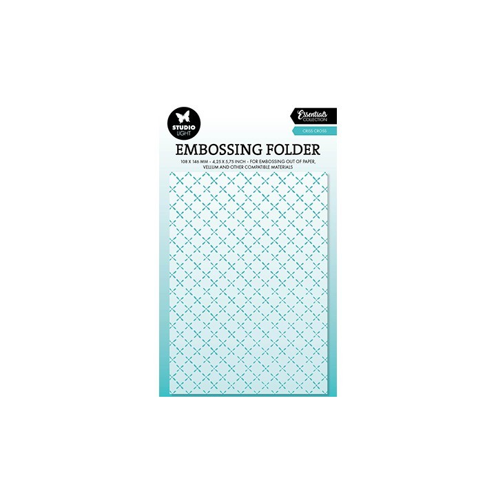 (SL-ES-EMB27)Studio light SL 3D Embossing Folder Criss Cross Essentials nr.27