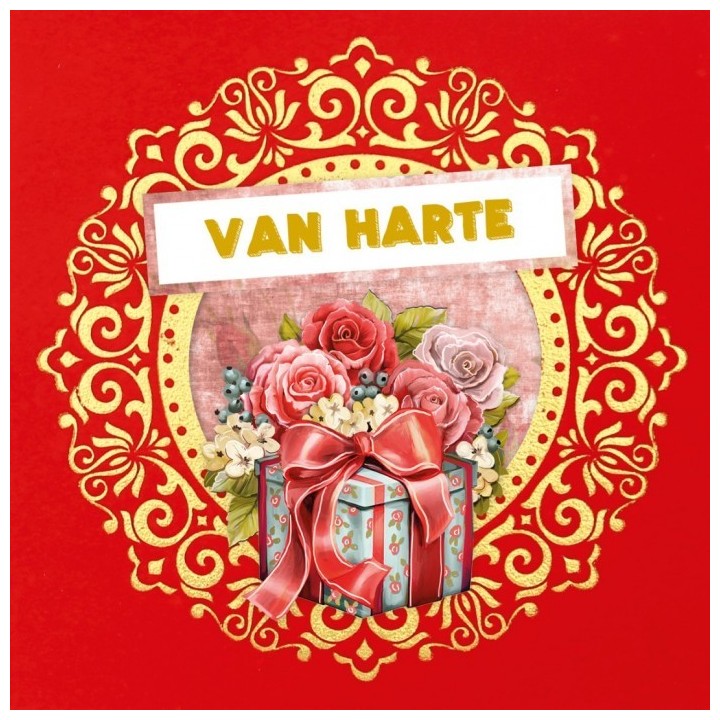 (3DVC4K10003)3D Velvet Cards 4K - Rose Bouquet