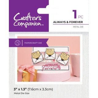 (CC-LA-MD-ALFO)Crafter's Companion Love is in the Air Metal Die Always & Forever