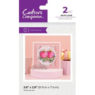 (CC-LA-STD-WILO)Crafter's Companion Love is in the Air Stamp & Die With Love