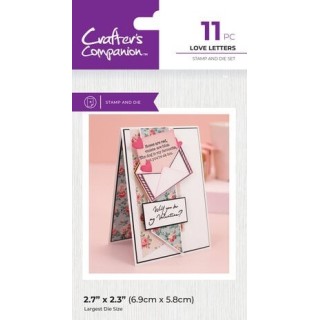 (CC-LA-STD-LOLE)Crafter's Companion Love is in the Air Stamp & Die Love Letters