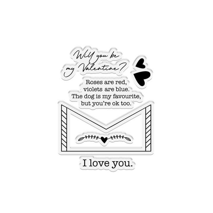 (CC-LA-STD-LOLE)Crafter's Companion Love is in the Air Stamp & Die Love Letters