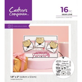 (CC-LA-CA-ST-DELO)Crafter's Companion Love is in the Air Clear Stamps Dear Love