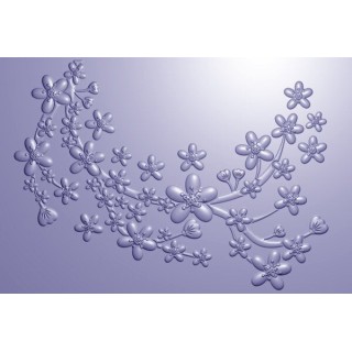 (CC-LB-3D-EF4-BEBL)Crafter's Companion Love Birds 3D Embossing Folder Beautiful Blossom