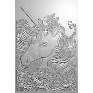 (MU-3D-EF4-UNAH)Crafter's Companion Majestic Unicorn 3D Embossing Folder Unicorn at Heart