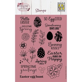 (NSCS024)Nellie`s Choice Clearstamp - Springtime Greetings