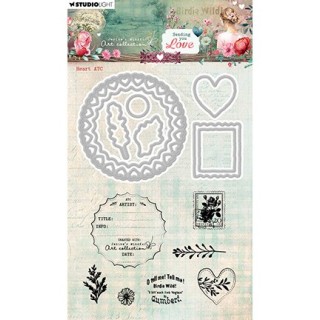 (JMA-SYL-SCD92)Studio Light Stamp & Cutting Die Heart ATC Sending You Love
