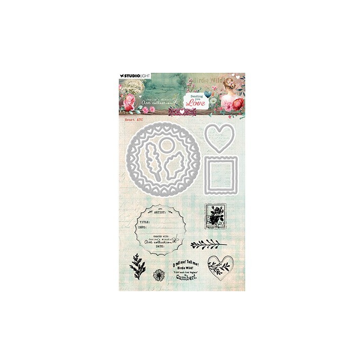 (JMA-SYL-SCD92)Studio Light Stamp & Cutting Die Heart ATC Sending You Love