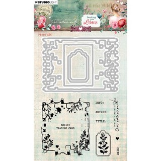 (JMA-SYL-SCD93)Studio Light Stamp & Cutting Die Plaid ATC Sending You Love nr.93