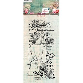 (JMA-SYL-STAMP798)Studio light Stamp  Lovely Lady Sending You Love nr.798