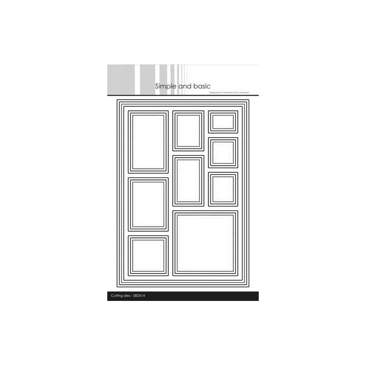 (SDB514)Simple and Basic A5 Frame w/Windows Dies