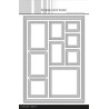 (SDB514)Simple and Basic A5 Frame w/Windows Dies
