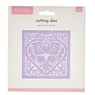 (CC-MD-CAD-BEAB)Crafter's Companion Fancy Frame Metal Die Create-a-Card Beautiful Butterfly