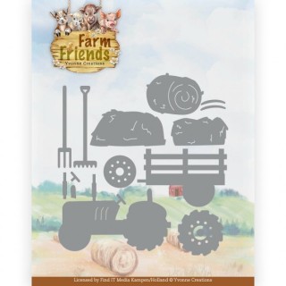 (YCD10365)Dies - Yvonne Creations - Farm Friends - Tractor